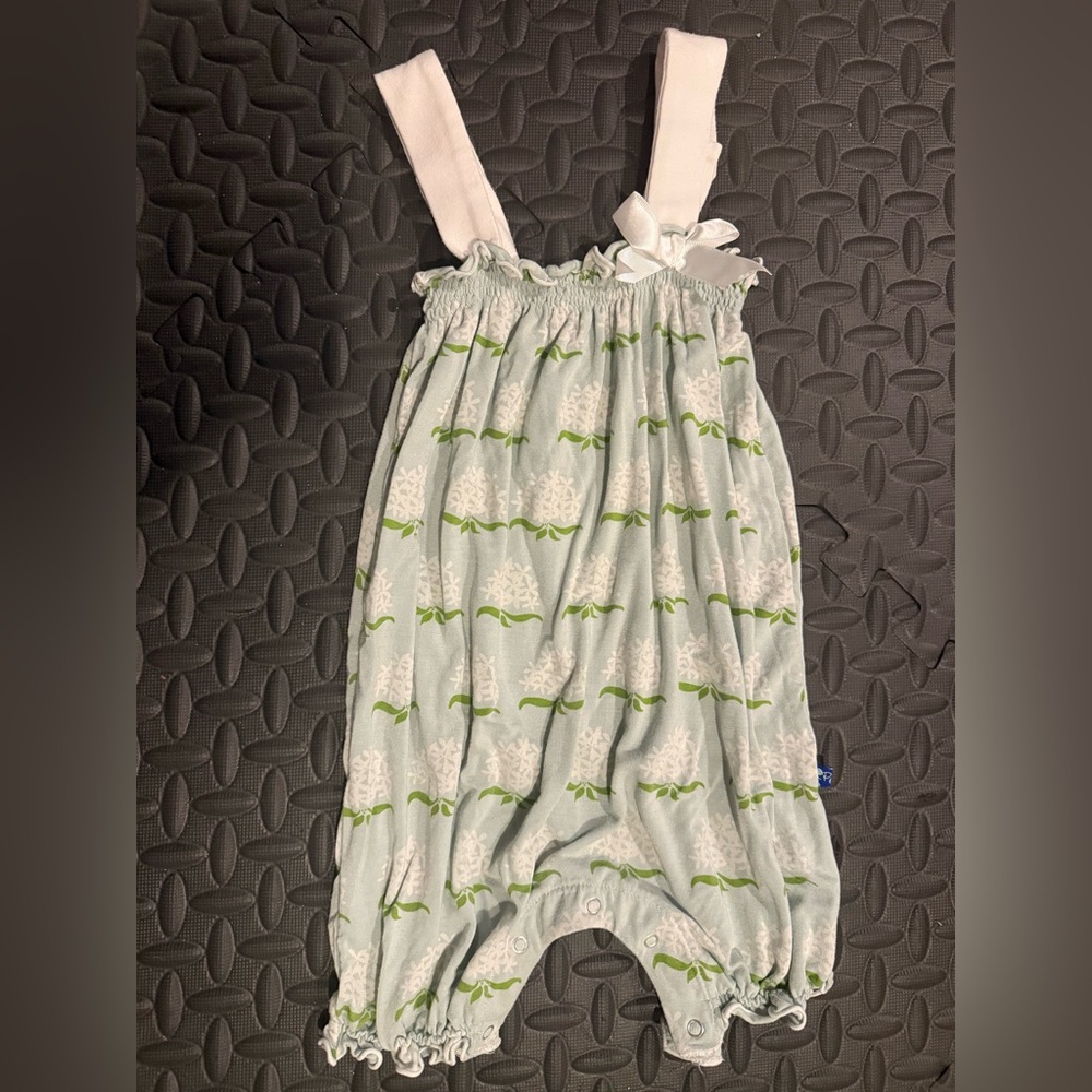 Kickee Pants Aloe Ixora Ruffle Romper 18-24 Months Adjustable Straps Girls